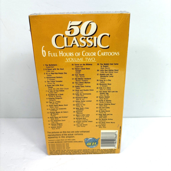 Classic Cartoons Volume 2 VHS 90s Vtg New Sealed Bugs Bunny Tweety Betty Boop - Picture 3 of 5